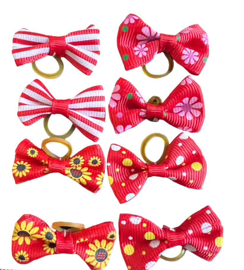Red Dog & Cat Fashion Bows
