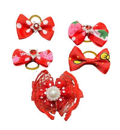 Red Dog & Cat Fashion Bows
