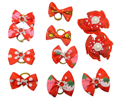 Red Dog & Cat Fashion Bows